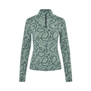 KLLarissa Damen Mesh Training Shirt Green Agave & Rainy Day
