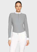 SAMSHIELD SHIRT LOU LONG SLEEVES  SS26 Weiß & Light Grey