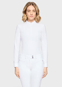 SAMSHIELD SHIRT LOU LONG SLEEVES  SS26 Weiß & Light Grey