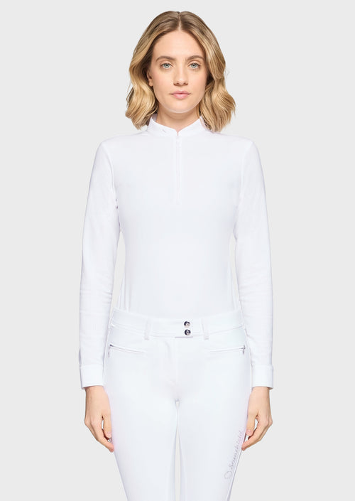 SAMSHIELD SHIRT LOU LONG SLEEVES  SS26 Weiß & Light Grey