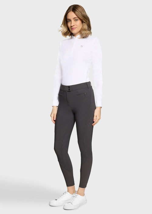 SAMSHIELD DAMEN OMEGA SPORT REITHOSE KNIE GRIP Weiß, Beige & Magnet