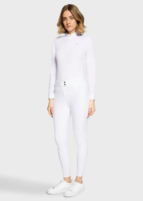 SAMSHIELD DAMEN OMEGA SPORT REITHOSE KNIE GRIP Weiß, Beige & Magnet