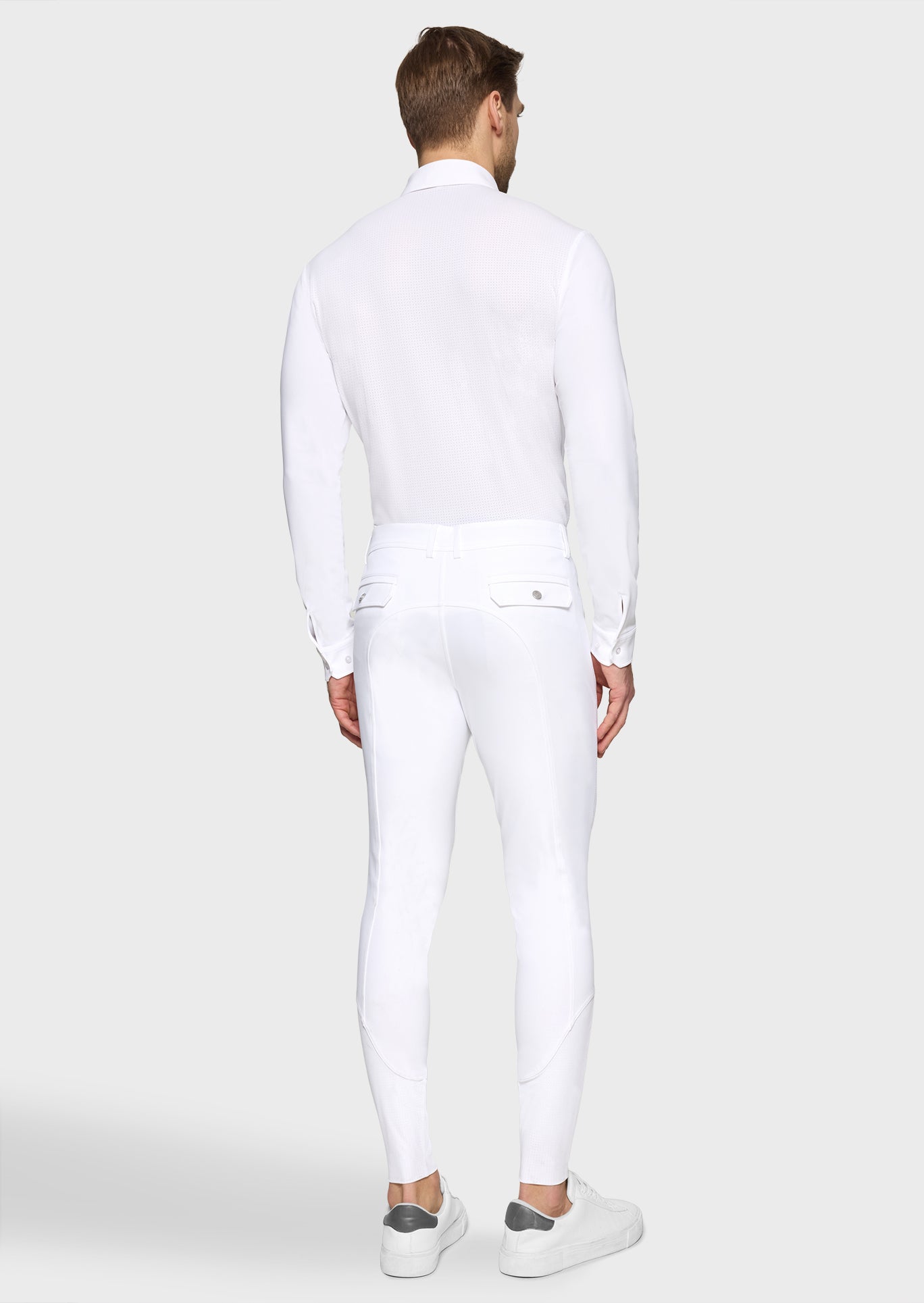 SAMSHIELD RAPHAEL HERREN REITHOSE KNIE GRIP Weiß & Magnet