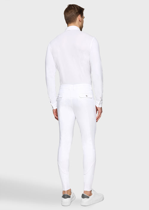 SAMSHIELD RAPHAEL HERREN REITHOSE KNIE GRIP Weiß & Magnet