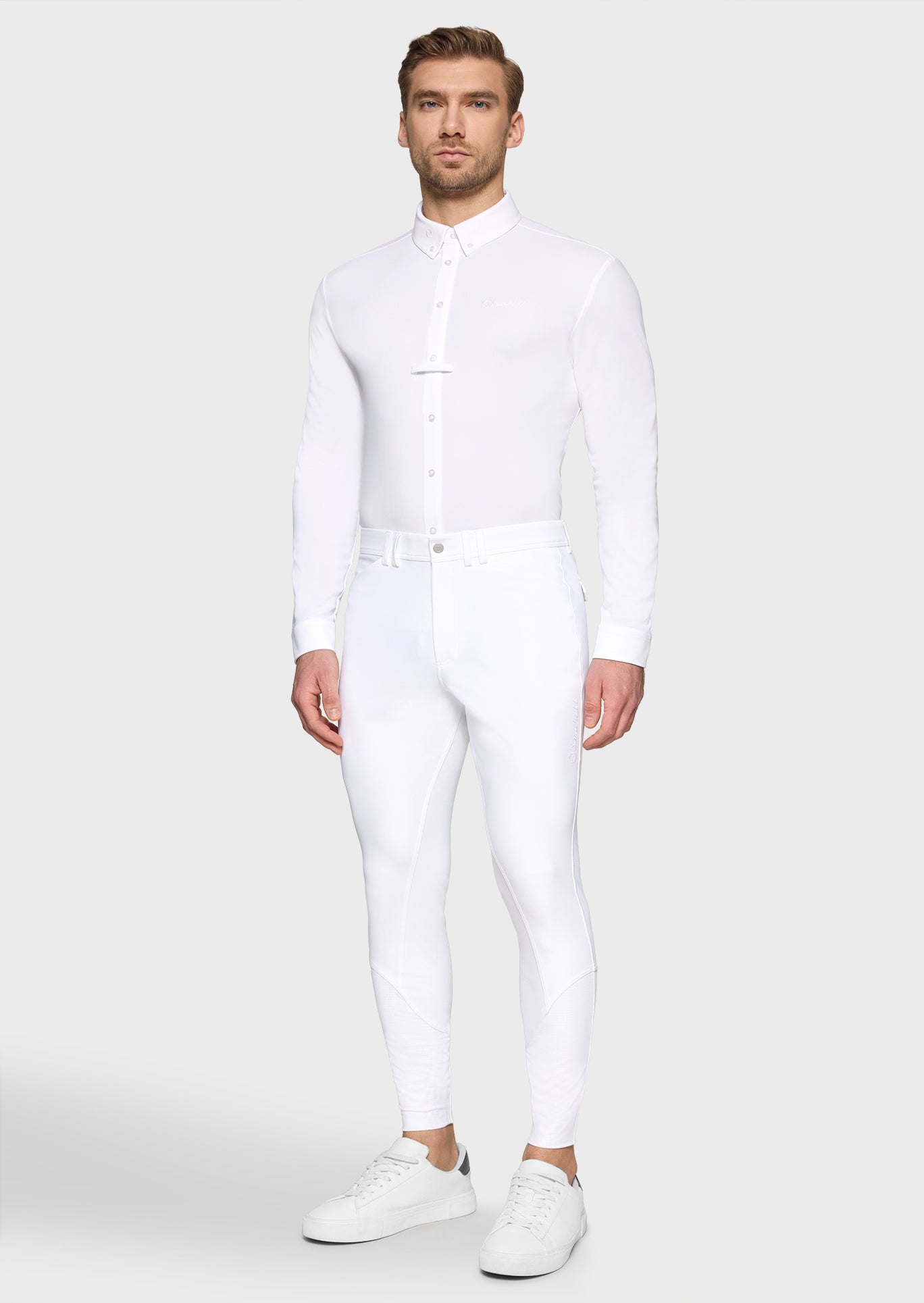 SAMSHIELD RAPHAEL HERREN REITHOSE KNIE GRIP Weiß & Magnet