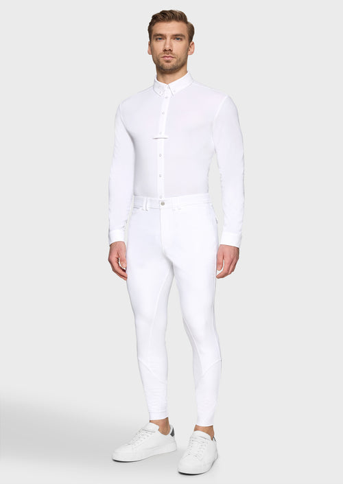 SAMSHIELD RAPHAEL HERREN REITHOSE KNIE GRIP Weiß & Magnet