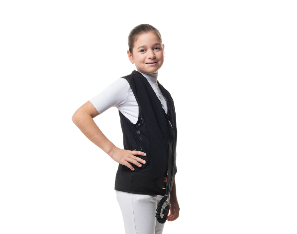 FREEJUMP Kinder Airbag Weste Schwarz