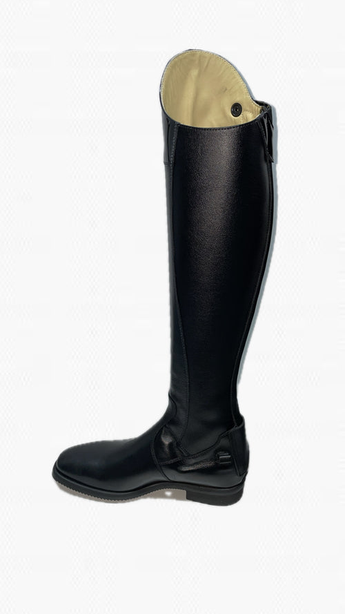 TUCCI Glässini Sofia Lack mit ETEX Reitstiefel (Verstärkung) Schwarz ohne Schnürung