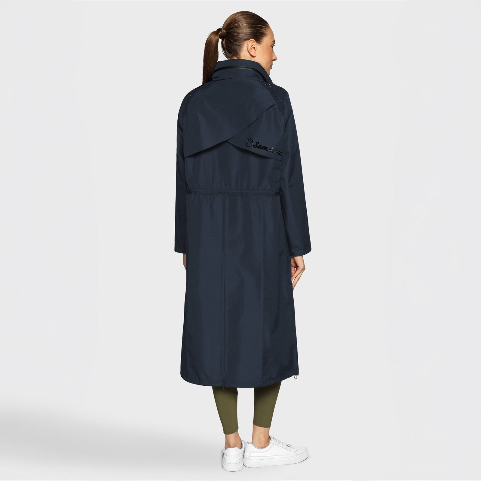 SAMSHIELD Liviana Damen Regenmantel Navy mit Crystal Steinen