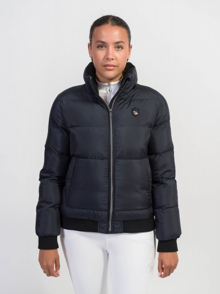 SAMSHIELD Billie Damen Bomber Jacke Navy und Dark Forest