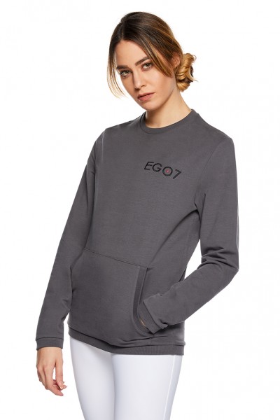 EGO7 Damen Reitpullover Sweater Grau/ Schwarz