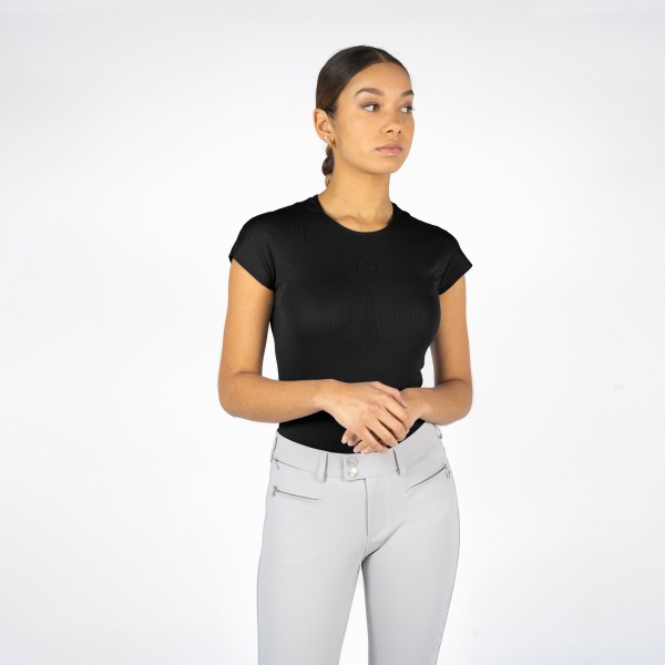 Samshield Damen Trainingsshirt Luana Schwarz und Stahlgrau