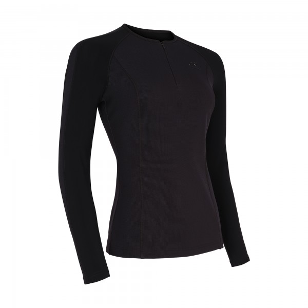 Samshield Damen Winter Langarm Polo Evy Schwarz
