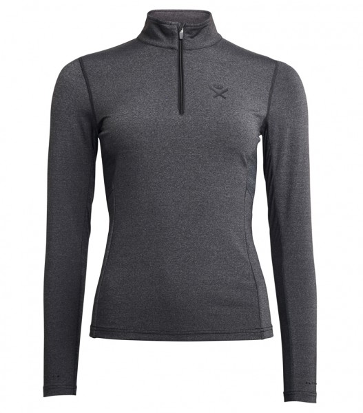 Kingsland Trainingsshirt 1/2 Zipper Damen Grau Charcoal Melange