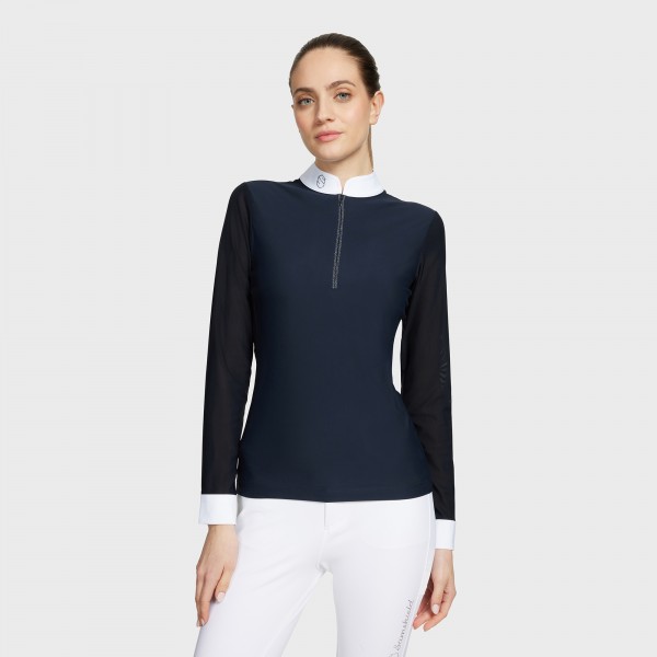 SAMSHIELD ALOISE BOREAL LONG SLEEVES - SS24 Langarm Navy Paradise Shine