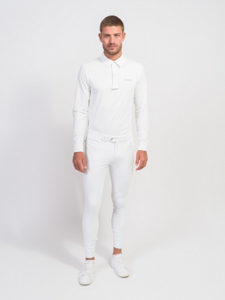 SAMSHIELD Arthur Herren Langarm Shirt Navy und Weiß