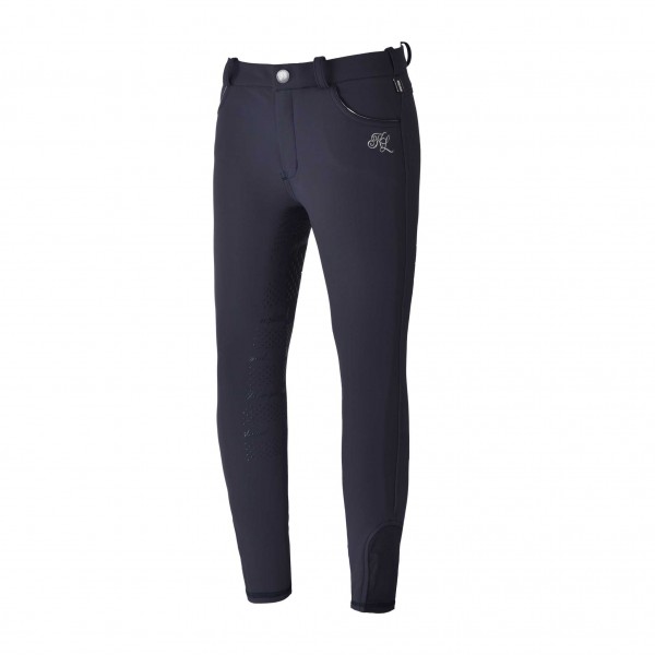 Kingsland Kasmira Mädchen Winter Reithose Voll Grip Navy