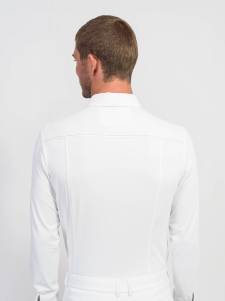 SAMSHIELD Arthur Herren Langarm Shirt Navy und Weiß