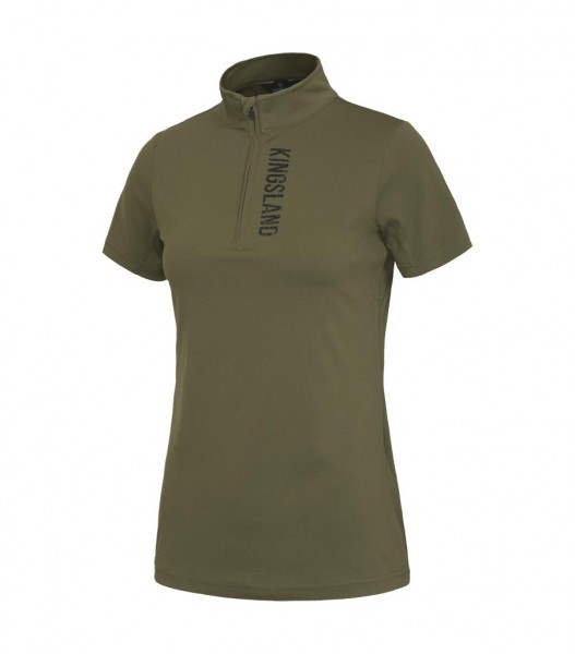 Kingsland KLwilmary 1/2 Reißverschluss Shirt für Damen Olive und Asphalt Grau