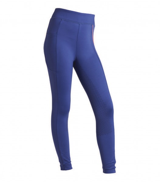 Kingsland Mädchen F-Tec Full-Grip Reitleggins Navy und Blau