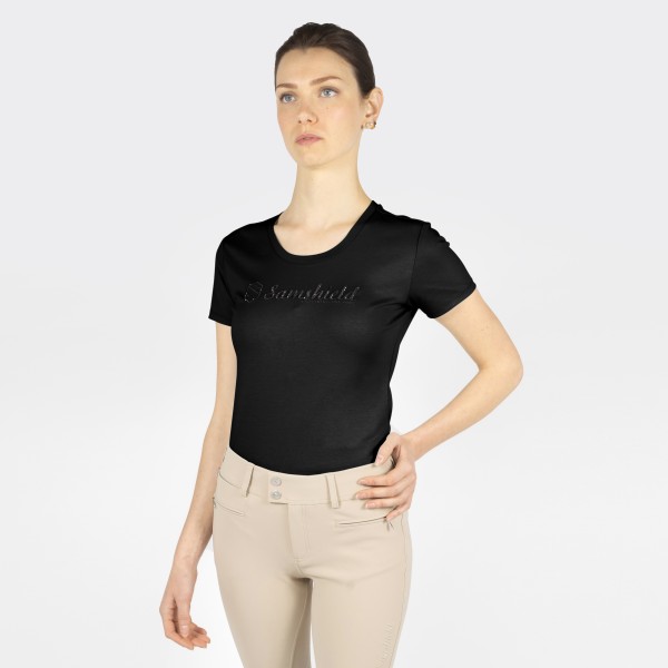 Samshield Damen Kurzarmshirt Axelle Bonnie Navy und Black / RoseGold