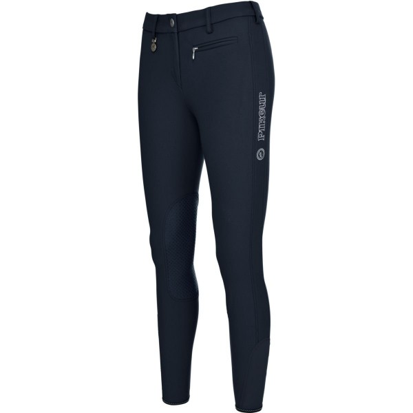 Pikeur Reithose Damen Prisca Grip, Kniebesatz Blau,Weiß